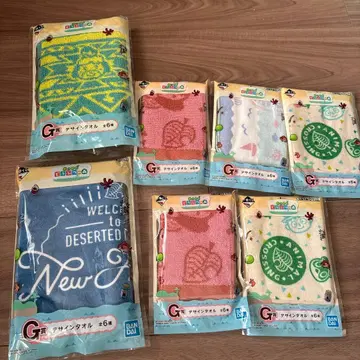 모여봐요 동물의 숲 제일복권 디자인 타월 세트