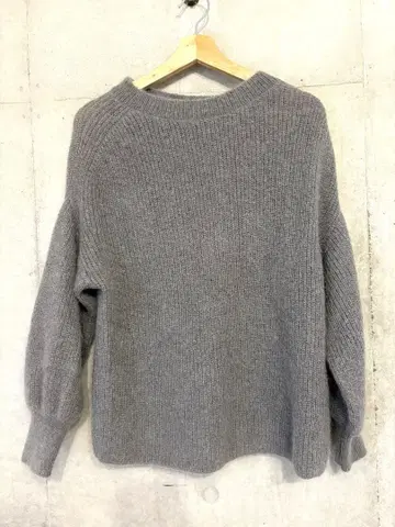 슬로브 이에나 볼륨 슬리브 울 모헤어 니트