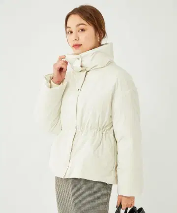 허리 핏 숏 다운 코트 -워셔블 발수-