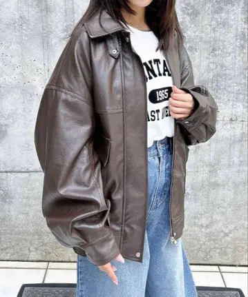 INGNI 인조 가죽 BIG 블루종