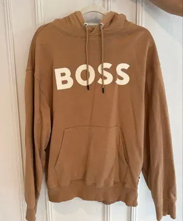 BOSS 브라운 후드 부착 후드티