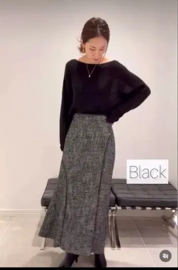 마이 스트라다 트위드 아지메 스커트