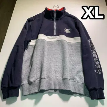 canterbury 하프 지퍼 자수 로고 트레이닝복 맨투맨 XL 사이즈