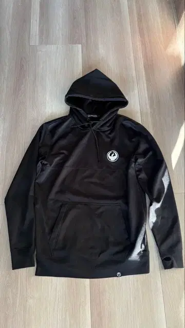 DRAGON 후드티 블랙 스노우보드