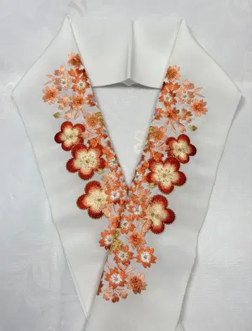 미사용 t-038 장식용 깃 자수 후리소데 성인식 매실 벚꽃