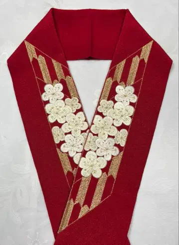 미사용 t-039 장식용 깃 자수 후리소데 성인식 화살 깃 무늬 매화