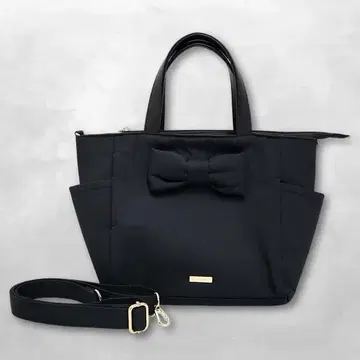 메종 드 플뢰르 발수 사이드 포켓 2Way 토트 블랙