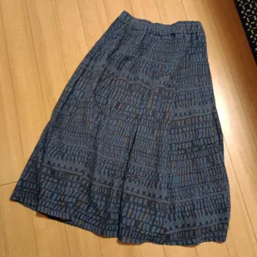 Plantation 플레어 롱 스커트 블루 계열 M 사이즈