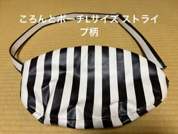 동글동글 파우치 L 사이즈 스트라이프 디자인 숄더백
