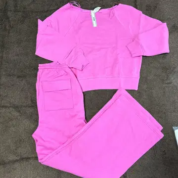 PINK 상하의 세트 맨투맨 XS 핑크