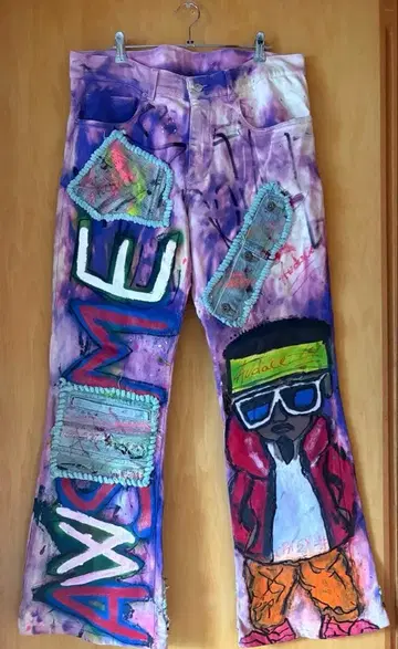 Remake denim pants 핸드메이드 페인트 리메이크 데님 팬츠