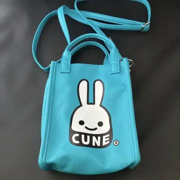 CUNE 큔 미니미니 세로형 백 블루 숄더백