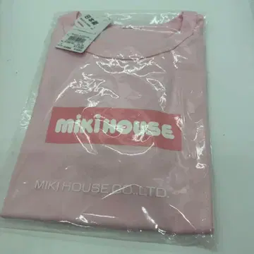 MIKI HOUSE 핑크 로고 T셔츠