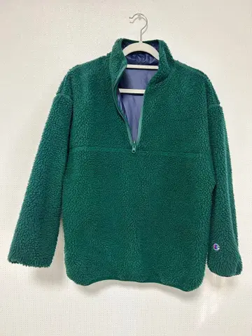 Champion 다크 그린 플리스 자켓 리버서블