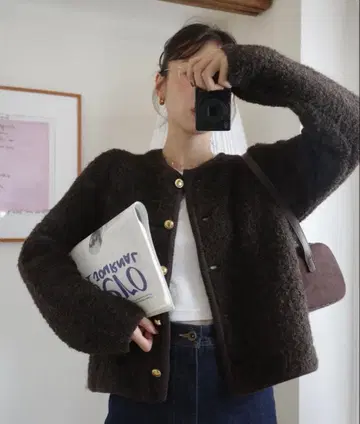 베이스먼트 온라인 [ MAAYA DESIGN ] 니트 자켓 브라운