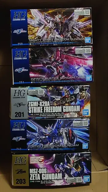HG 건담 프라모델 미조립 마이티 스트라이크 인저 이식 외 5종 세트