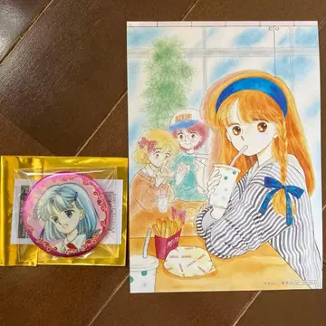 별의 동공 실루엣 캔뱃지 브로마이드 리본 카페