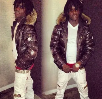 chiefkeef 화이트 플레어 데님 팬츠