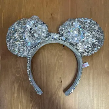 미니 머리띠 실버 스팽글 디즈니