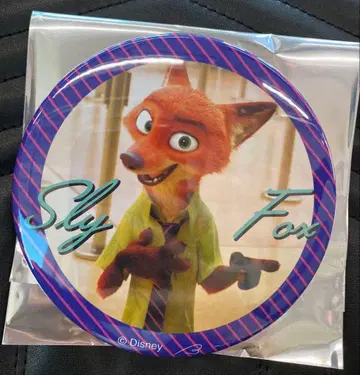 레어 주토피아 캔뱃지 닉 100mm 빅 스탠드 포함