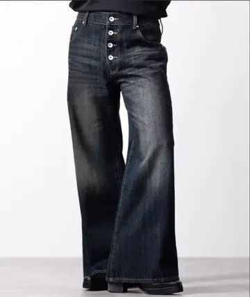 clel 빈티지 디자인 탈론 데님 팬츠