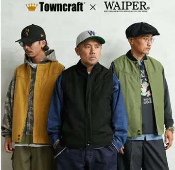 Towncraft x WAIPER 블랙 밀리터리 자켓