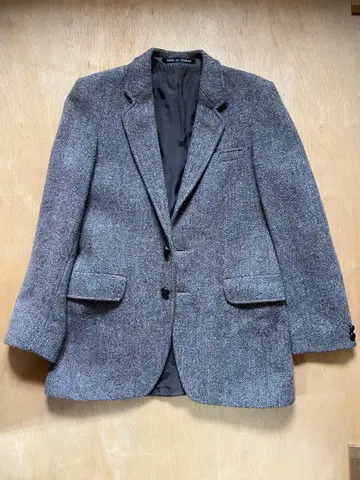 해리스 트위드 테일러드 자켓 100% 울