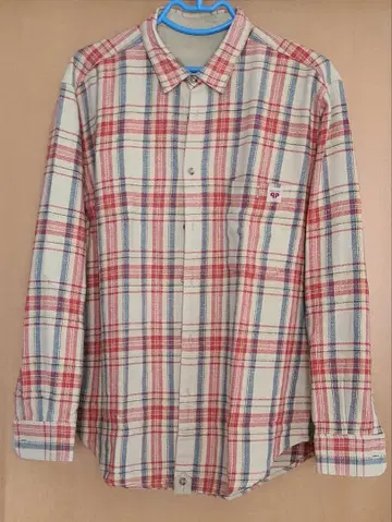 파파스 체크 무늬 플란넬 셔츠 긴팔