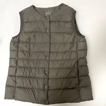 [무인양품] 포켓터블 다운 베스트 다크 브라운 L 사이즈