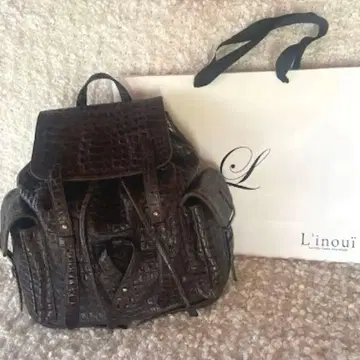 [초레어] L'inoui 리누이 백팩 한국 배우 아이돌 애용 악어 무늬