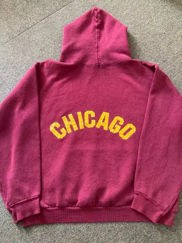 러셀 80's 시카고 대학 후드티 빈티지 L 미국제