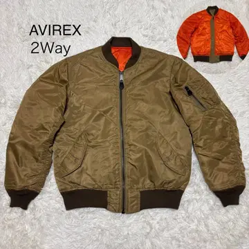 [ 아비렉스 ] 2way 리버서블 MA-1 자켓 베이지 XL