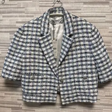ZARA 체크 무늬 테일러드 자켓 S