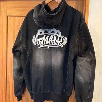 데님 지퍼 후드티 atmark crown logodenim setup