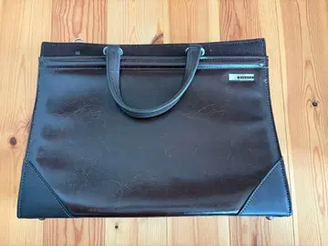 BAGGEX 브라운 가죽 토트백