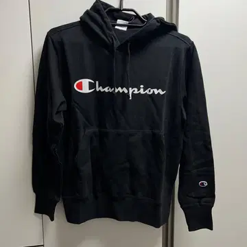 Champion 후드 부착 후드티 블랙 S 사이즈