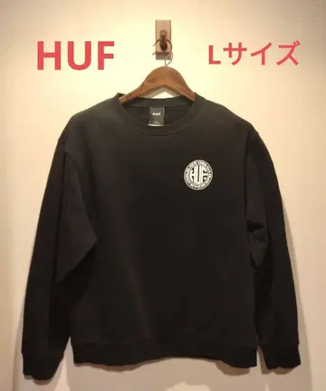 [ 인기 ] HUF 로고 맨투맨 블랙