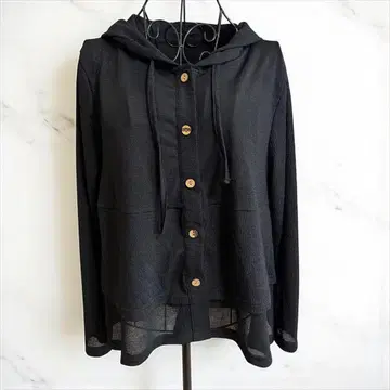 Misson 블랙 후드티 M-L 사이즈 비침 있음