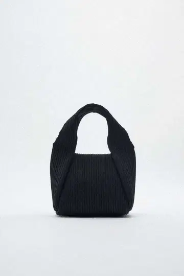 ZARA 리브 패브릭 백