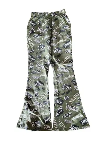 엑스걸 ALL OVER PRINT FLARE PANTS XS