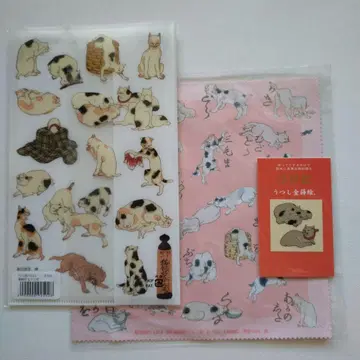 쿠니요시의 고양이 클리어 파일과 멀티 크로스, 씰 3종 세트