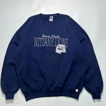 90s 러셀 USA제 맨투맨 XL 네이비 펜스테이트 앞V 7568