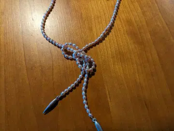 핑크 담수 진주 롱 목걸이 라리엣