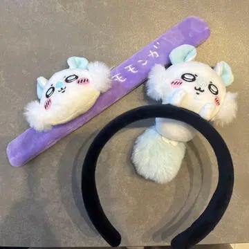 치이카와 모몽가 봉제 인형 머리띠 똑딱 밴딩