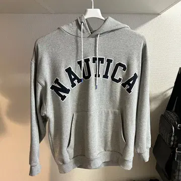 NAUTICA 그레이 후드 부착 후드티 L