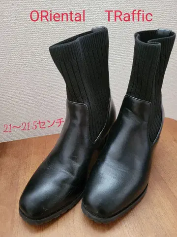 스퀘어토 니트 힐 부츠