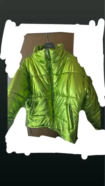 FIG&VIPER 메탈릭 그린 다운 자켓 스트릿