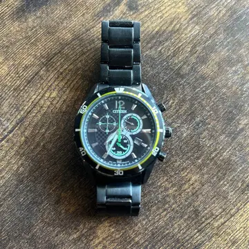 CITIZEN 쿼츠 크로노그래프 손목시계 블랙