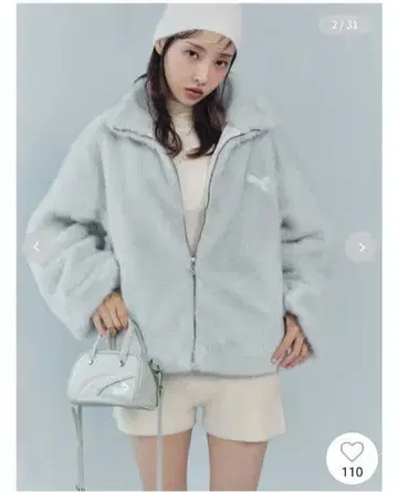 [ SNIDEL x PUMA ] 에코 퍼 블루종 라이트 블루