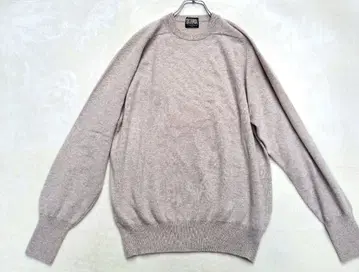 새상품급 젠티 캐시미어 100% 스웨터 베이지 크루넥 니트 M